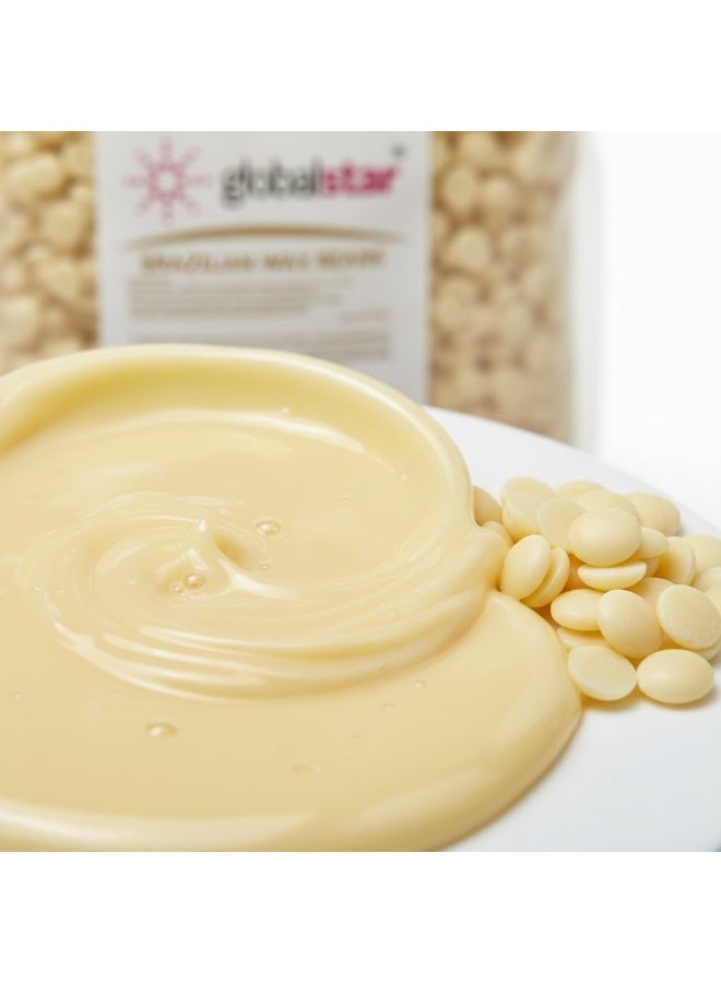 Globalstar Hair Removal Wax Beans Milk 1000g – Gentle Wax with Low Melting Point for All Skin Types - Image 5